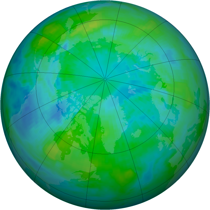 Arctic ozone map for 05 October 1986